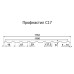 Профлист С17-1163-0.5 RAL9006 Norman