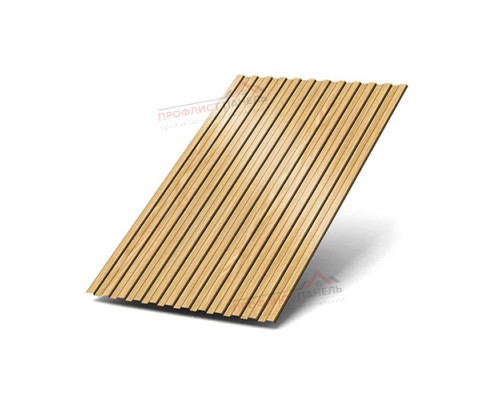 Профлист СС10-1160-0.5 Светлое дерево ECOSTEEL Профлист СС10-1160-0.5 Светлое дерево ECOSTEEL