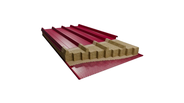 Акустическая кровельная сэндвич-панель 80 мм