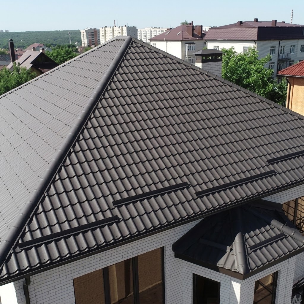 Перфорированный лист Т-45 на кровельном узле